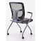 Officesource CoolMesh Collection Nesting Chair with Titanium Gray Frame OSSN6955PBK - alternate 6